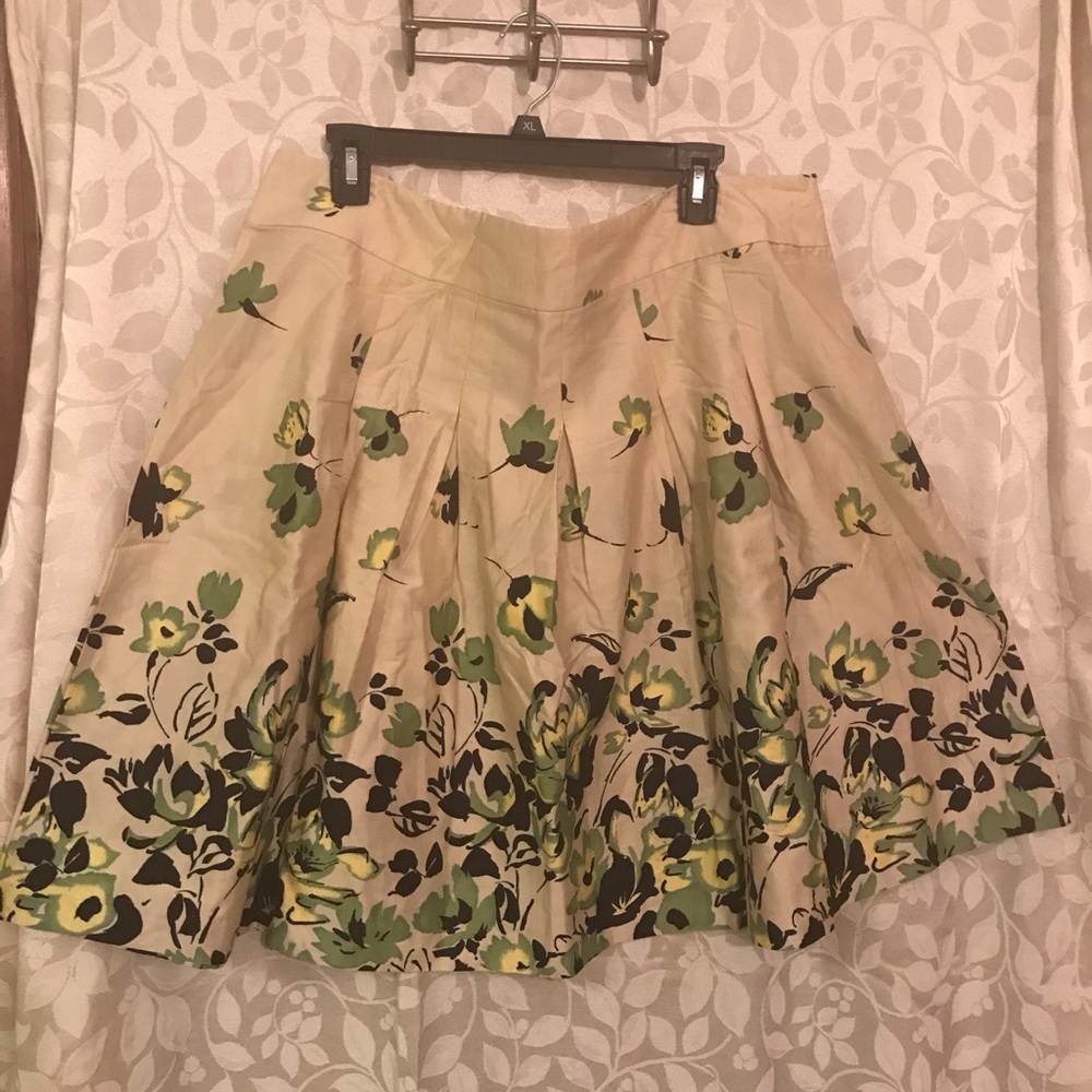 Pretty Floral Print Skater Skirt